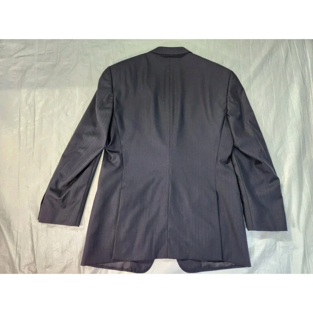 Armani Collezioni 100% wool made in Italy mens jacket 40R Blazer Suit Navy Blue